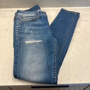 7 for all mankind distressed skinny jeans